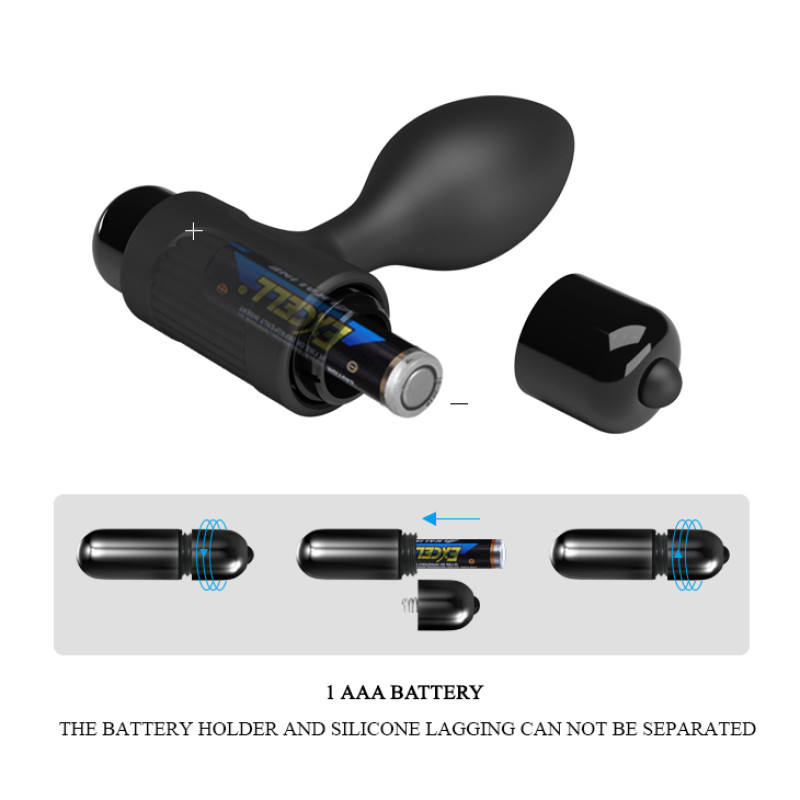 Анальная пробка Pretty Love Vibra Butt Plug Black Анальная пробка Pretty Love Vibra Butt Plug Black