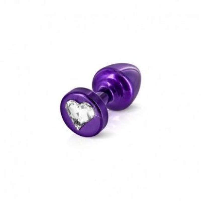Анальна пробка зі стразом Diogol Anni R Heart Кристал 3 см Фіолетова Анальна пробка зі стразом Diogol Anni R Heart Кристал 3 см Фіолетова