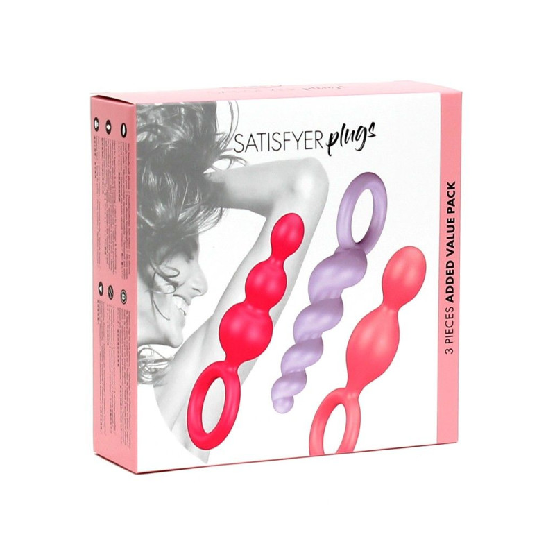 Набор анальных пробок Satisfyer Plugs colored 3 шт Набор анальных пробок Satisfyer Plugs colored 3 шт