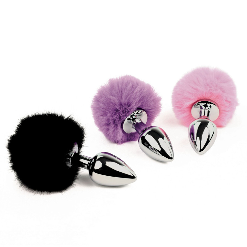 Анальная пробка FeelzToys Bunny Tails Butt Plug Черная Анальная пробка FeelzToys Bunny Tails Butt Plug Черная