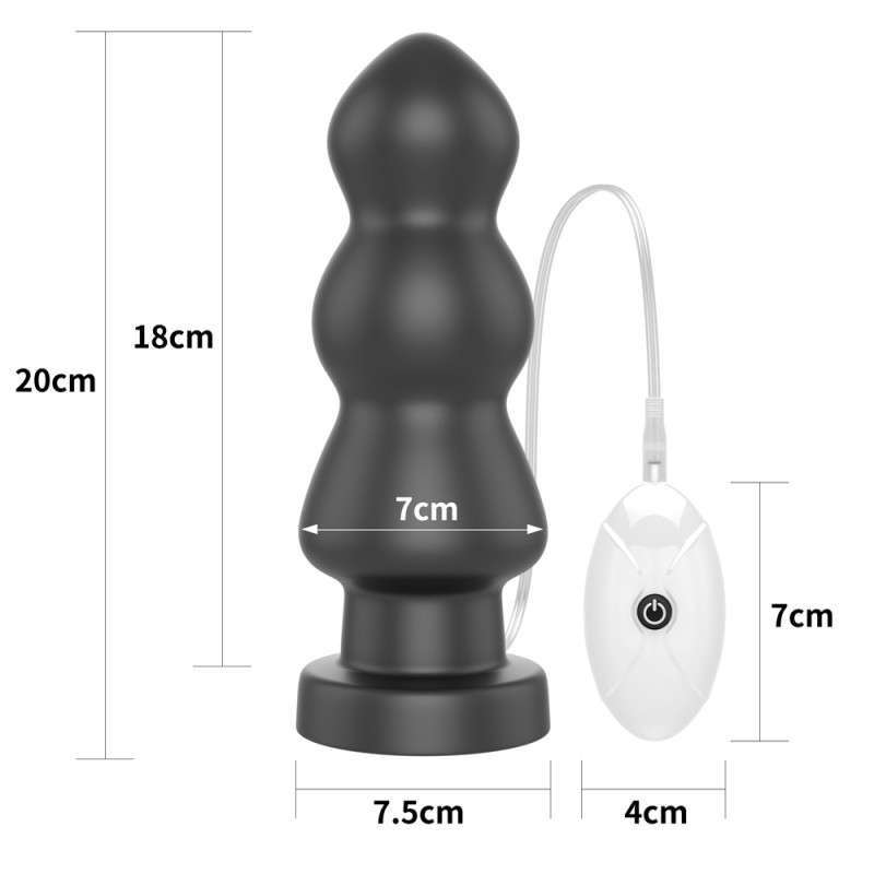 Анальная пробка LoveToy King-Sized Vibrating Anal Rigger 7.8" Анальная пробка LoveToy King-Sized Vibrating Anal Rigger 7.8"
