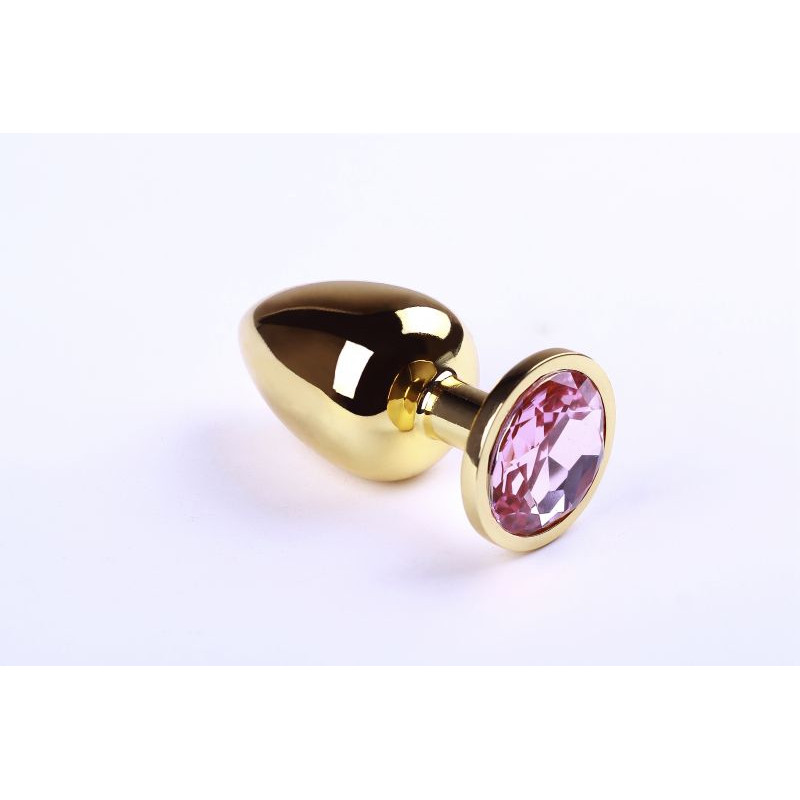 Анальная пробка sLash Pink Topaz L Золотая Анальная пробка sLash Pink Topaz L Золотая