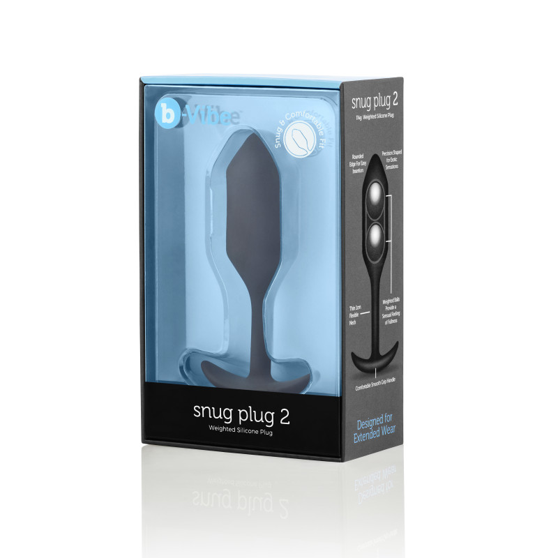 Анальна пробка із зміщеним центром ваги B-Vibe Snug Plug 2 чорна Анальна пробка із зміщеним центром ваги B-Vibe Snug Plug 2 чорна