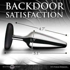 Анальная пробка Master Series Butt Slut Metal & Silicone Butt Plug - Silver