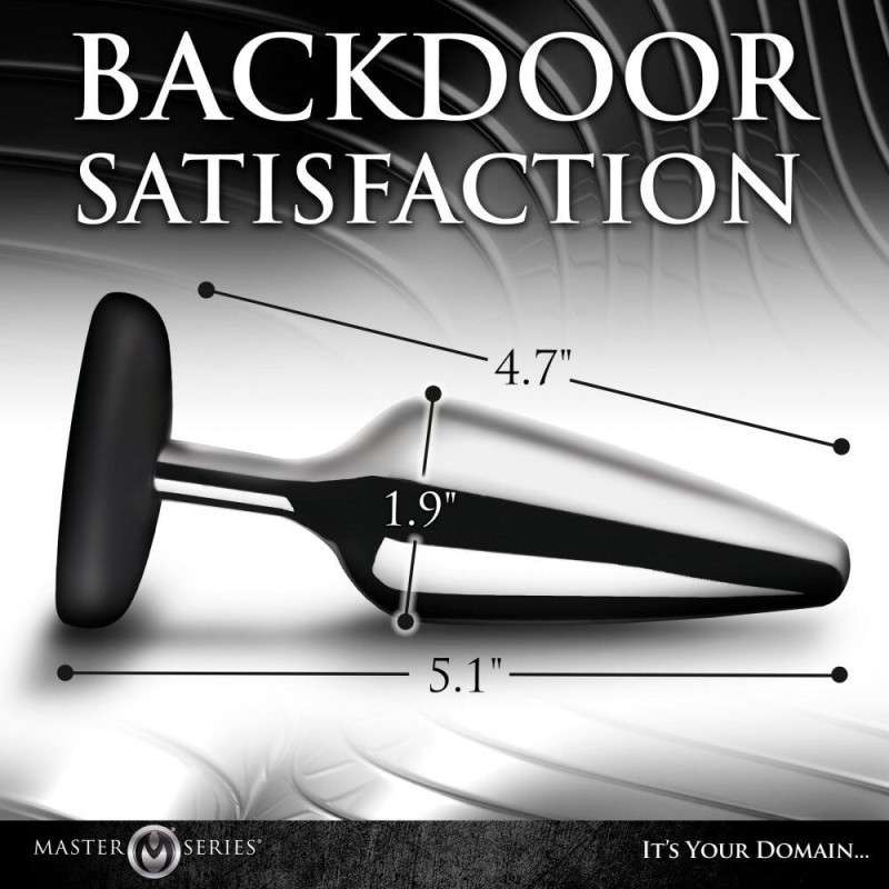 Анальная пробка Master Series Butt Slut Metal & Silicone Butt Plug - Silver Анальная пробка Master Series Butt Slut Metal & Silicone Butt Plug - Silver