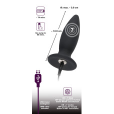 Анальна пробка Black Velvets Recharge Plug M