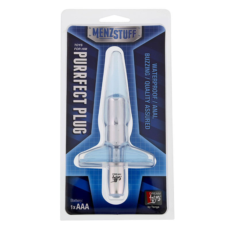 Плаг із вібрацією Dreamtoys Menzstuff Purrfect Plug Блакитний Плаг із вібрацією Dreamtoys Menzstuff Purrfect Plug Блакитний