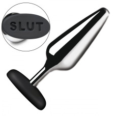 Анальная пробка Master Series Butt Slut Metal & Silicone Butt Plug - Silver