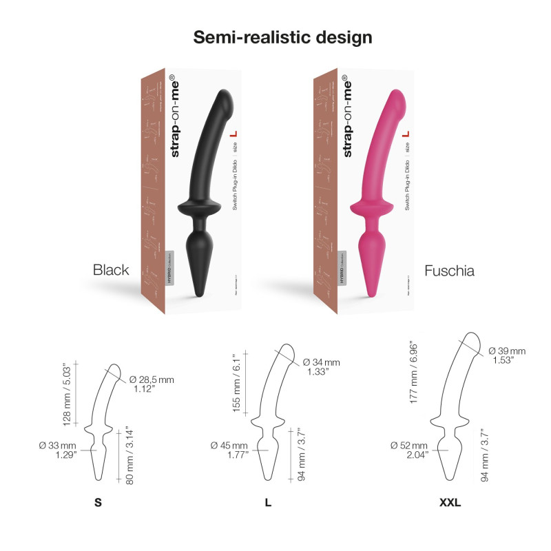 Анальная пробка с дилдо 2в1 Strap-On-Me SWITCH PLUG-IN DILDO Fuchsia L, диаметр 4,5/3,4 см Анальная пробка с дилдо 2в1 Strap-On-Me SWITCH PLUG-IN DILDO Fuchsia L, диаметр 4,5/3,4 см