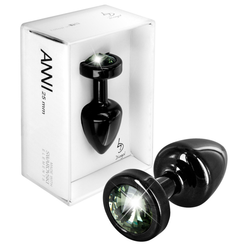 Анальна пробка You2Toys ANNI round Black T1 Analplug Чорна з Чорним Кристалом Анальна пробка You2Toys ANNI round Black T1 Analplug Чорна з Чорним Кристалом