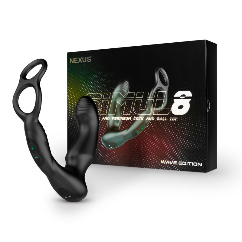 Стимулятор простаты Nexus SIMUL8 Wave Edition с эрекционным кольцом Стимулятор простаты Nexus SIMUL8 Wave Edition с эрекционным кольцом