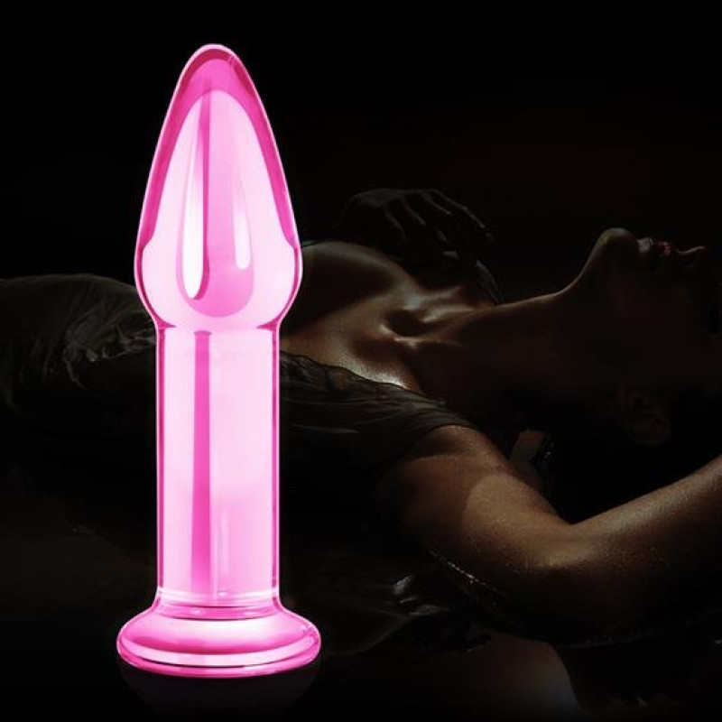 Анальная пробка LoveToy Glass Romance 5" Pink Анальная пробка LoveToy Glass Romance 5" Pink
