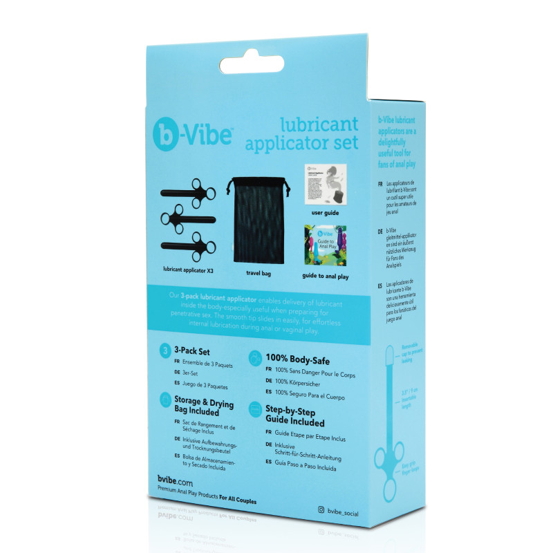 Набор аппликаторов для смазки B-Vibe, черный, 3 шт. Набор аппликаторов для смазки B-Vibe, черный, 3 шт.