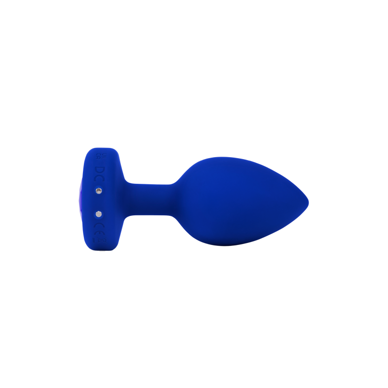 Анальна пробка з каменем та з вібрацією B-Vibe Vibrating Jewel Plug синя L/XL Анальна пробка з каменем та з вібрацією B-Vibe Vibrating Jewel Plug синя L/XL