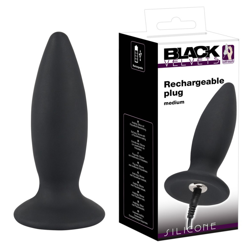 Анальна пробка Black Velvets Recharge Plug M Анальна пробка Black Velvets Recharge Plug M