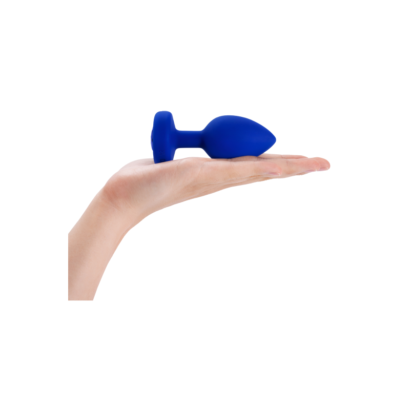 Анальна пробка з каменем та з вібрацією B-Vibe Vibrating Jewel Plug синя L/XL Анальна пробка з каменем та з вібрацією B-Vibe Vibrating Jewel Plug синя L/XL