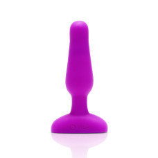 Анальная пробка с вибрацией и пультом B-Vibe Novice Plug, розовая