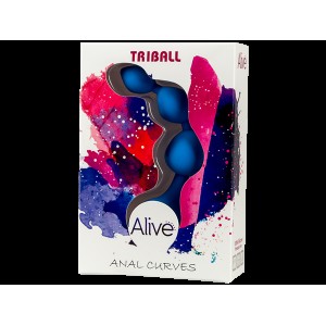 Анальні кульки Alive Triball Блакитні