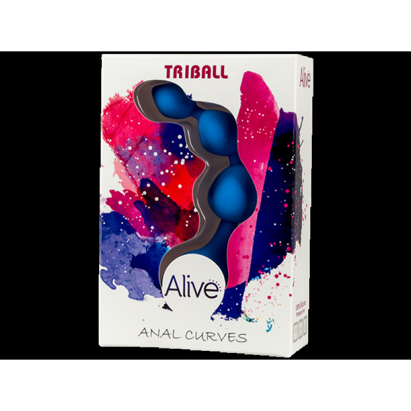 Анальные шарики Alive Triball Голубые Анальные шарики Alive Triball Голубые