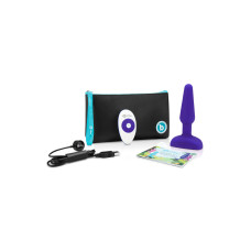 Анальная пробка с 3 моторами B-Vibe Trio Remote Control Butt, фиолетовая