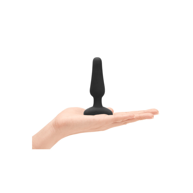 Анальна пробка з вібрацією та пультом B-Vibe Novice Plug, чорна Анальна пробка з вібрацією та пультом B-Vibe Novice Plug, чорна