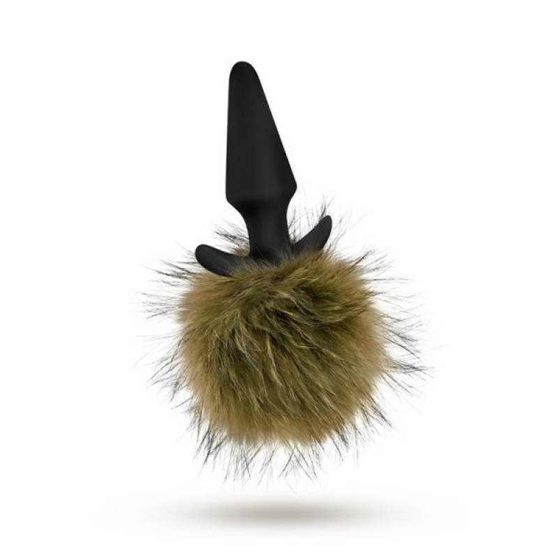 Анальная пробка Blush С Помпоном Pom Plugs Коричневая Анальная пробка Blush С Помпоном Pom Plugs Коричневая