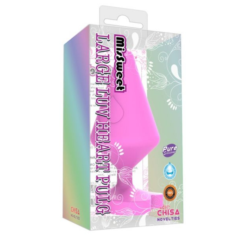 Анальная пробка Chisa Large Luv Heart Plug Розовая Анальная пробка Chisa Large Luv Heart Plug Розовая