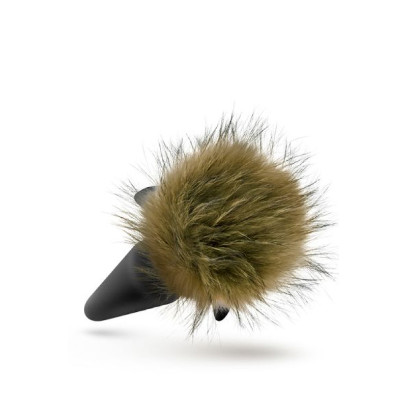 Анальная пробка Blush С Помпоном Pom Plugs Коричневая Анальная пробка Blush С Помпоном Pom Plugs Коричневая