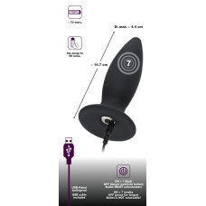 Анальний корок Black Velvets Recharge Plug L