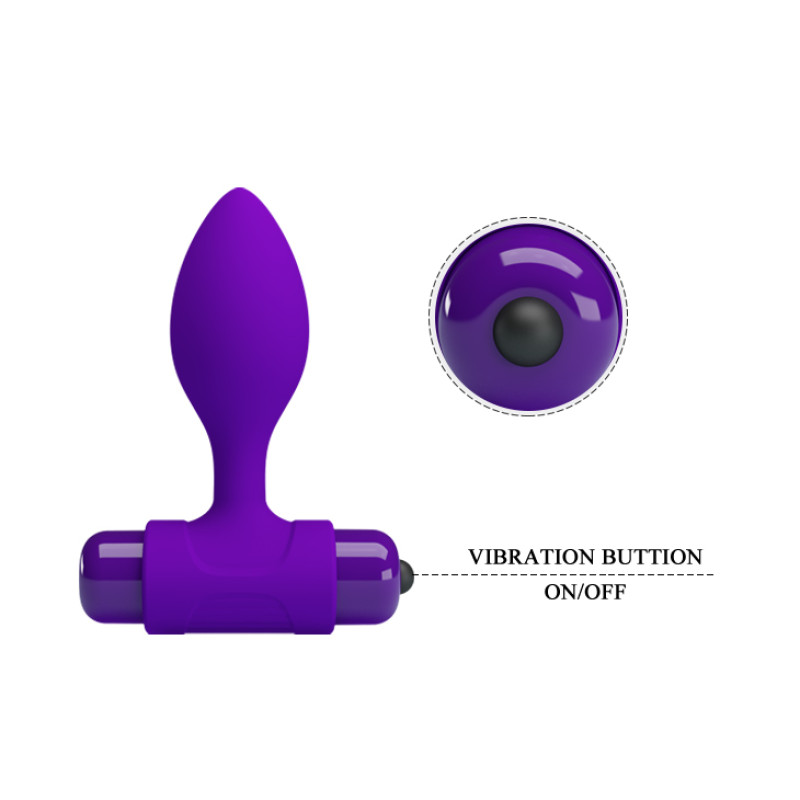 Анальная пробка Pretty Love Vibra Butt Plug Purple Анальная пробка Pretty Love Vibra Butt Plug Purple