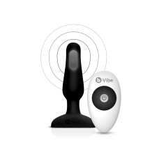 Анальна пробка з вібрацією та пультом B-Vibe Novice Plug, чорна