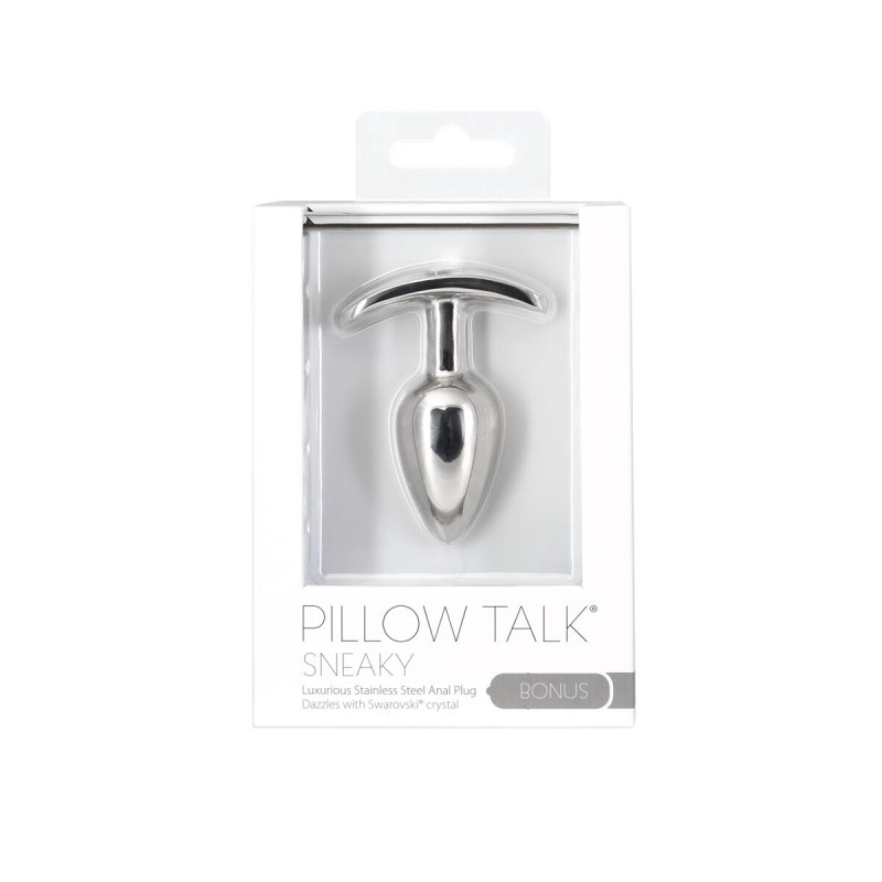 Анальна пробка Pillow Talk Sneaky Luxurious Stainless Steel Anal Plug із кристалом Swarovski Анальна пробка Pillow Talk Sneaky Luxurious Stainless Steel Anal Plug із кристалом Swarovski
