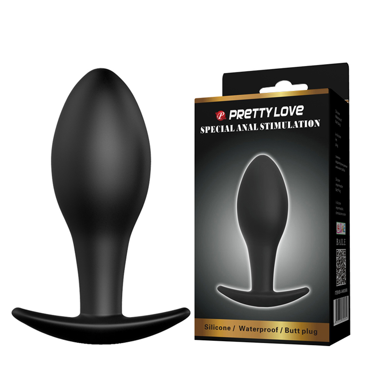 Анальная пробка Pretty Love Round Anal Butt Plug Черная Анальная пробка Pretty Love Round Anal Butt Plug Черная