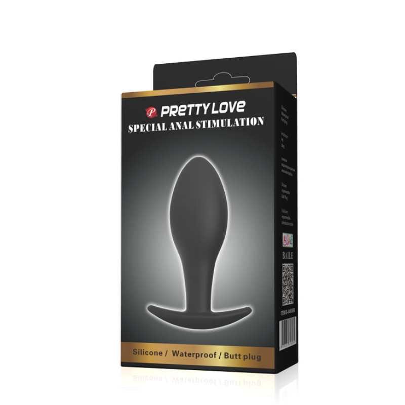 Анальная пробка Pretty Love Round Anal Butt Plug Черная Анальная пробка Pretty Love Round Anal Butt Plug Черная