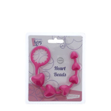 Анальная цепочка Dreamtoys Heart Beads Розовая