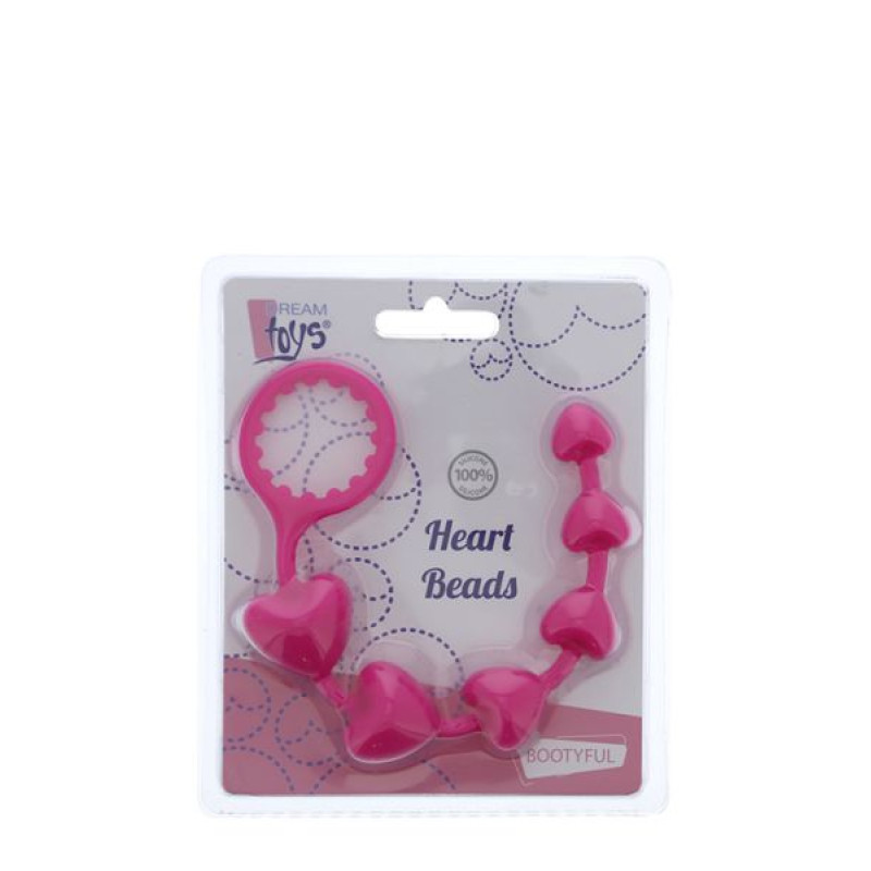 Анальная цепочка Dreamtoys Heart Beads Розовая Анальная цепочка Dreamtoys Heart Beads Розовая