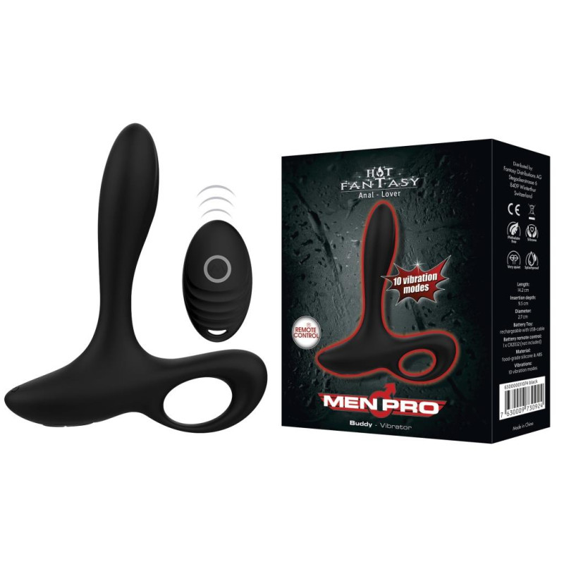 Массажер простаты StRubber Hot Fantasy Men Pro Buddy Черный Массажер простаты StRubber Hot Fantasy Men Pro Buddy Черный