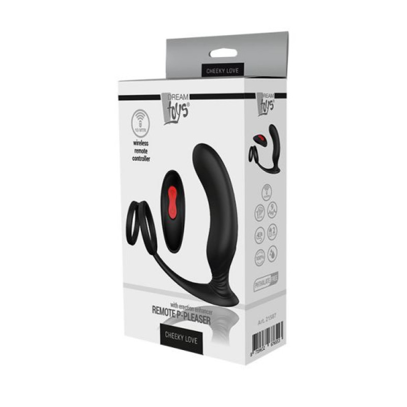 Стимулятор для простати Dreamtoys Cheeky Love Remote P-Pleaser Чорний Стимулятор для простати Dreamtoys Cheeky Love Remote P-Pleaser Чорний