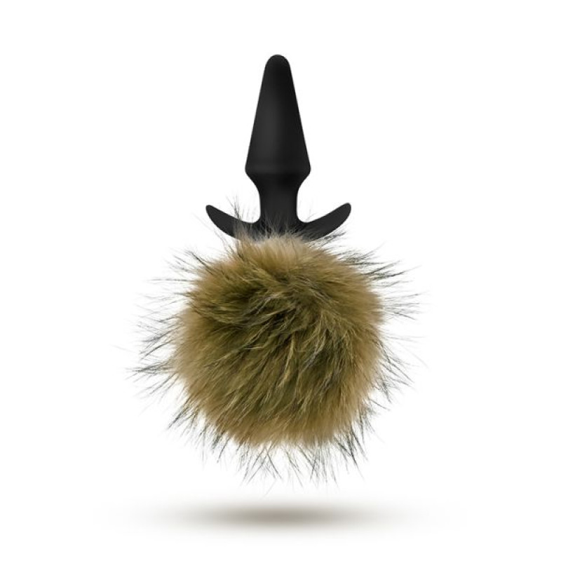 Анальная пробка Blush С Помпоном Pom Plugs Коричневая Анальная пробка Blush С Помпоном Pom Plugs Коричневая