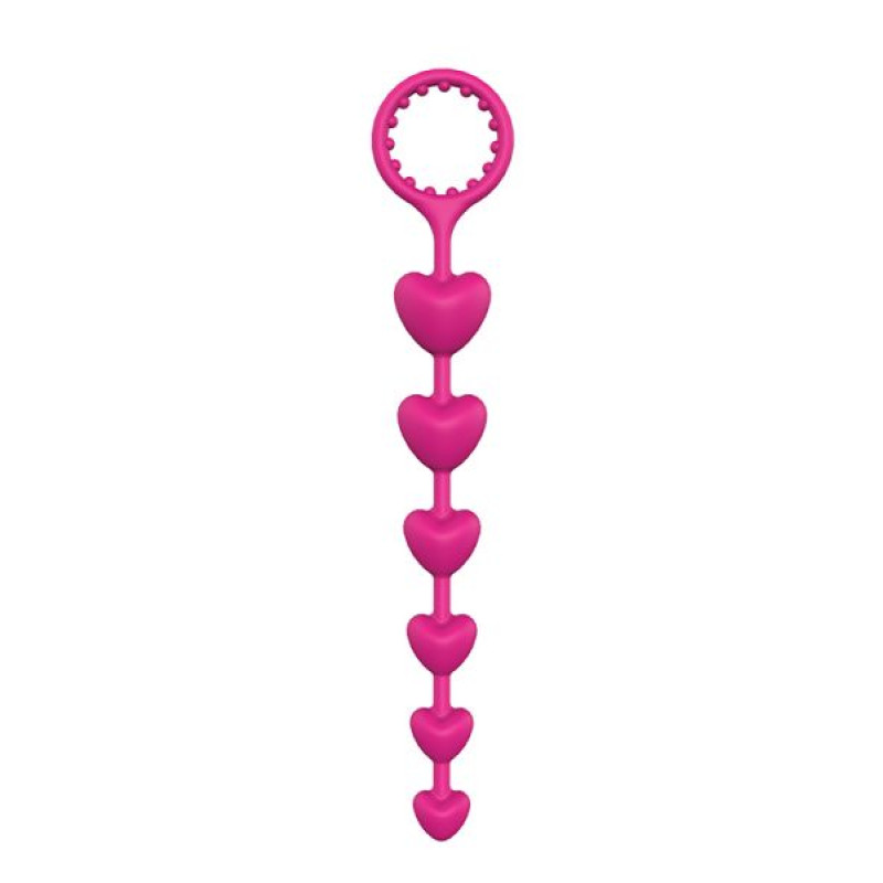 Анальная цепочка Dreamtoys Heart Beads Розовая Анальная цепочка Dreamtoys Heart Beads Розовая