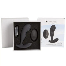 Вибромассажер простаты S Pleasures Premium Cozy, черный, с рельефной головкой, 10 режимов