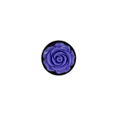 Металлическая анальная пробка Lux Active с розой - Rose Anal Plug - Purple, виброшар в подарок
