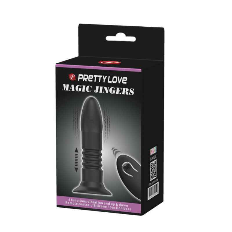 Анальная пробка Pretty Love Magic Jingers Plug Черная Анальная пробка Pretty Love Magic Jingers Plug Черная