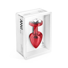 Анальна пробка зі стразою Diogol Anni round 3 см Червона