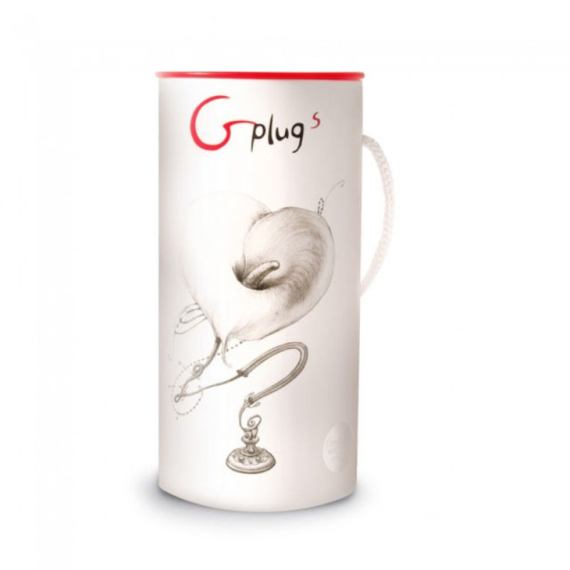 Великий дизайнерський анальний затор з вібрацією Fun Toys Gplug Рожевий