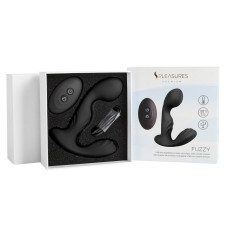 Вибромассажер простаты S Pleasures Premium FUZZY, черный, с рельефом, 10 режимов вибрации, нагрев