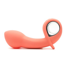 Анальний вібратор KisToy Klein Помаранчевий з надуючим кінчиком