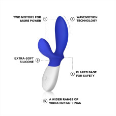Массажер простаты LELO Loki Wave Federal Blue, 2 мотора, манящее движение + стимуляция промежности