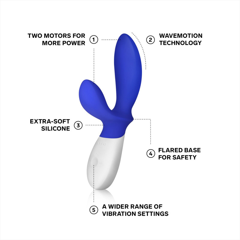 Массажер простаты LELO Loki Wave Federal Blue, 2 мотора, манящее движение + стимуляция промежности Массажер простаты LELO Loki Wave Federal Blue, 2 мотора, манящее движение + стимуляция промежности