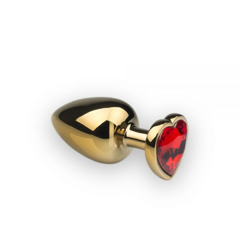 Анальна пробка sLash Heart Ruby L Золота Анальна пробка sLash Heart Ruby L Золота